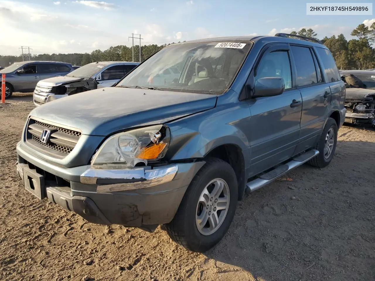 2HKYF18745H549896 2005 Honda Pilot Exl