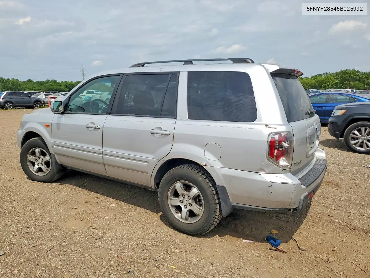 2006 Honda Pilot Ex VIN: 5FNYF28546B025992 Lot: 59812906