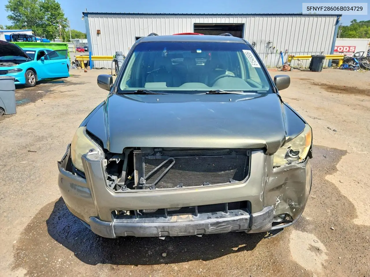 2006 Honda Pilot Ex VIN: 5FNYF28606B034729 Lot: 61549506