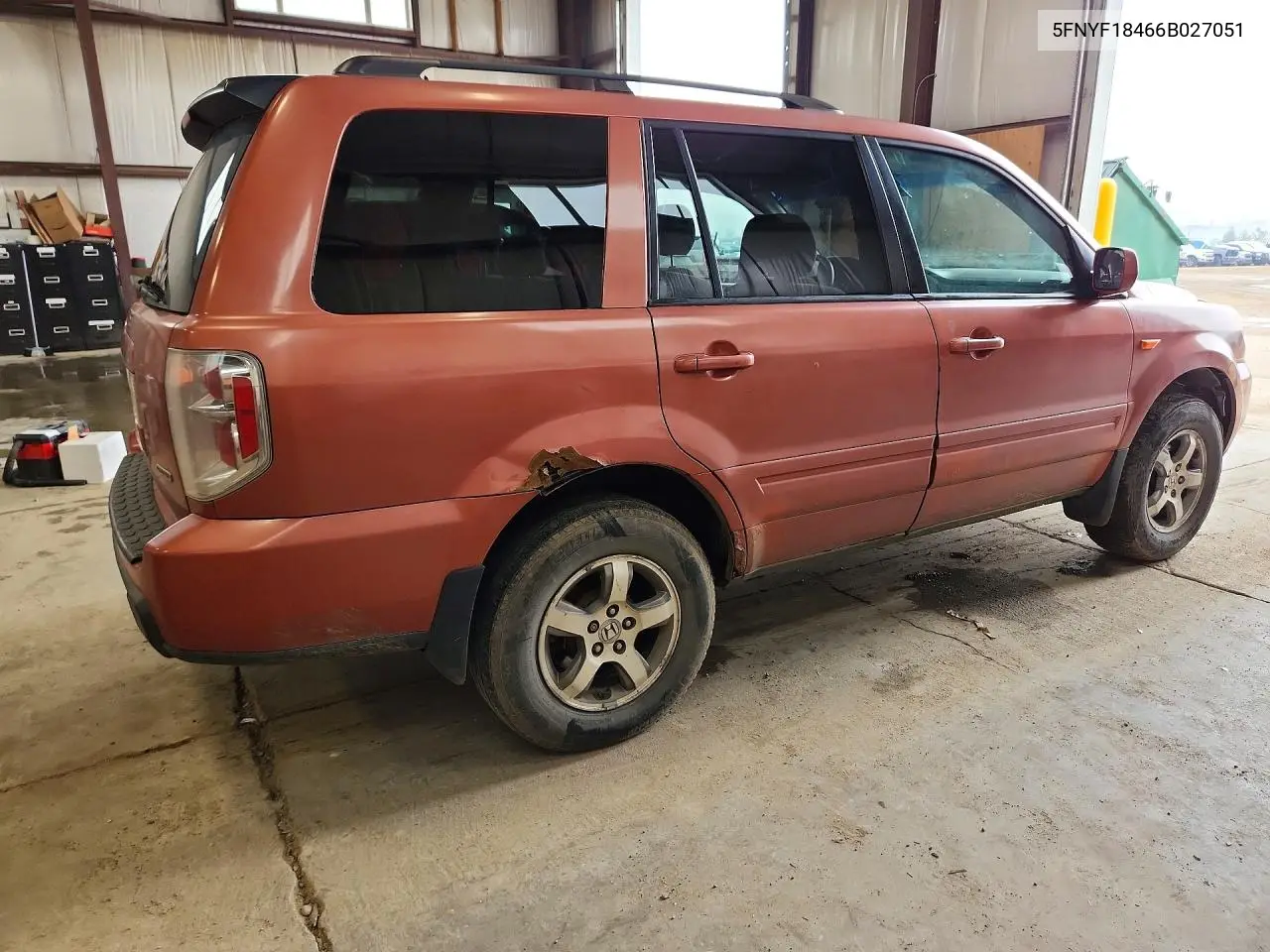 2006 Honda Pilot Ex VIN: 5FNYF18466B027051 Lot: 61671086