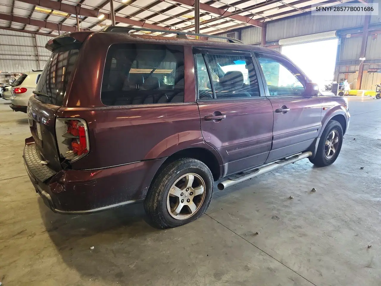 2007 Honda Pilot Exl VIN: 5FNYF28577B001686 Lot: 60931026
