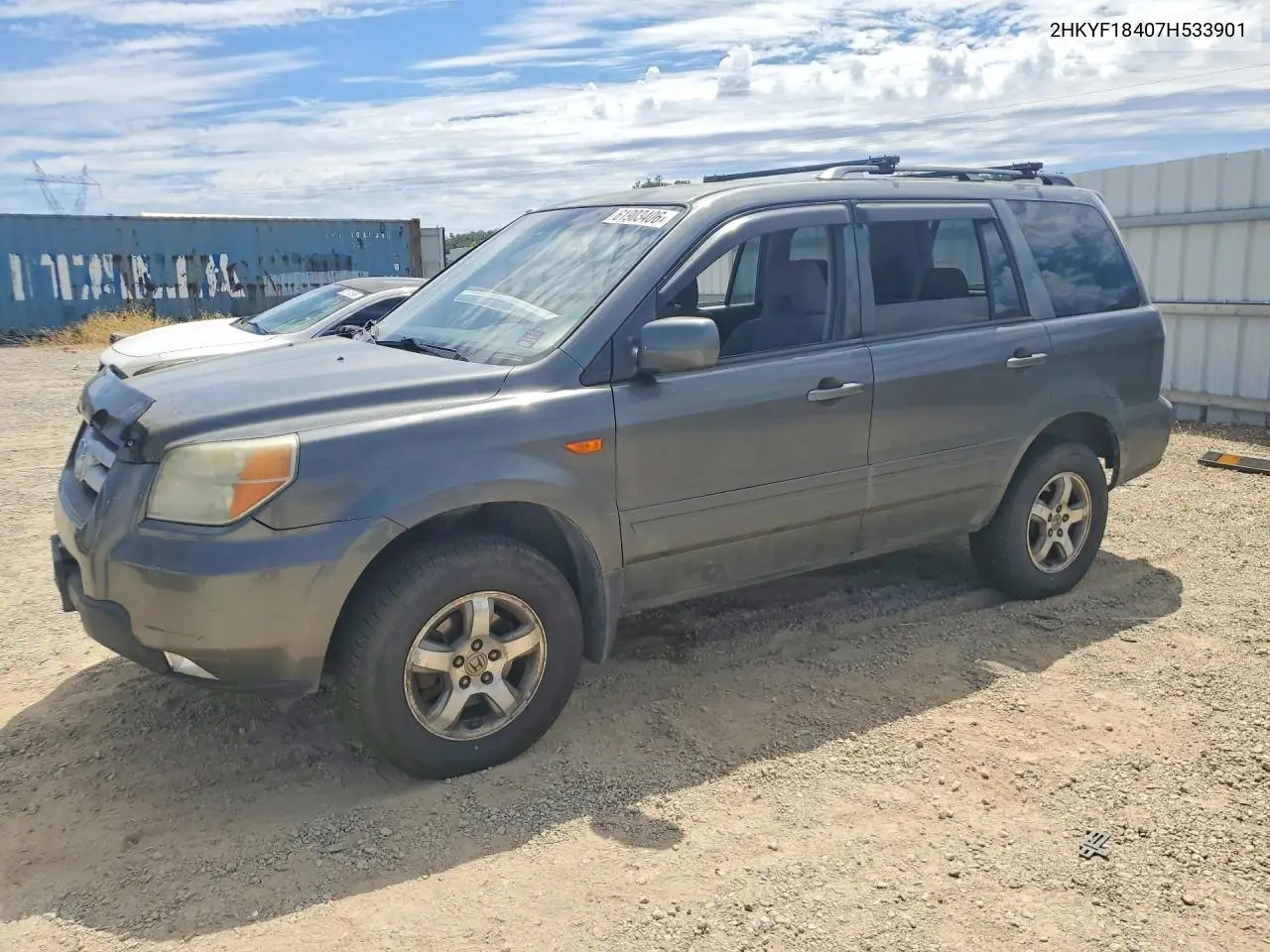 2007 Honda Pilot Ex VIN: 2HKYF18407H533901 Lot: 61903406
