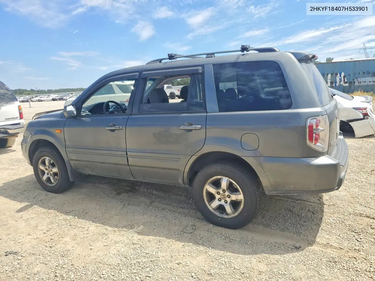 2007 Honda Pilot Ex VIN: 2HKYF18407H533901 Lot: 61903406