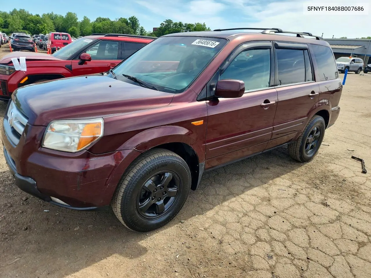 5FNYF18408B007686 2008 Honda Pilot Ex