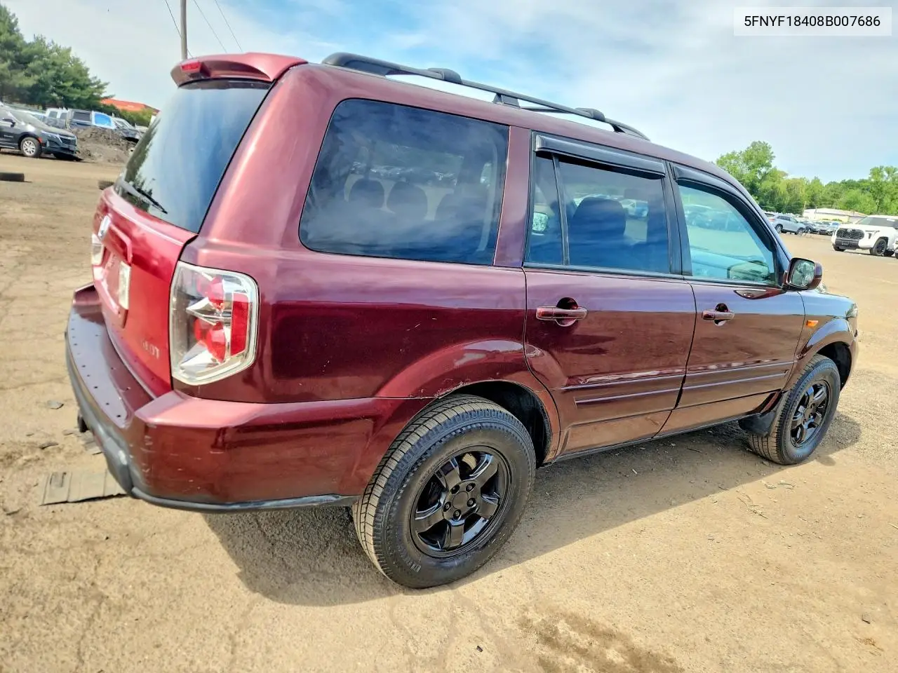 5FNYF18408B007686 2008 Honda Pilot Ex