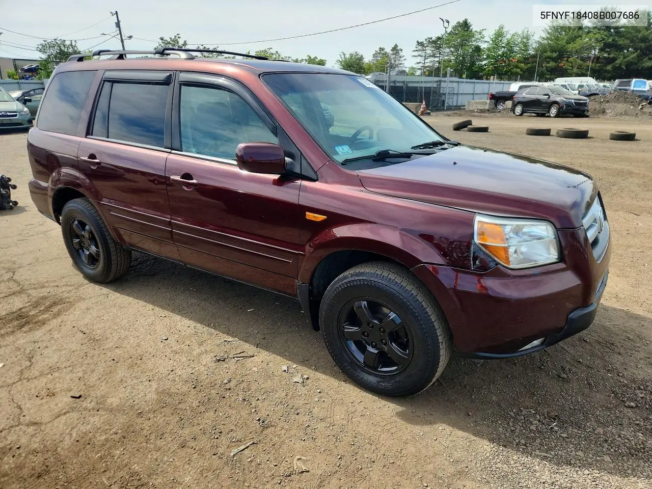 5FNYF18408B007686 2008 Honda Pilot Ex