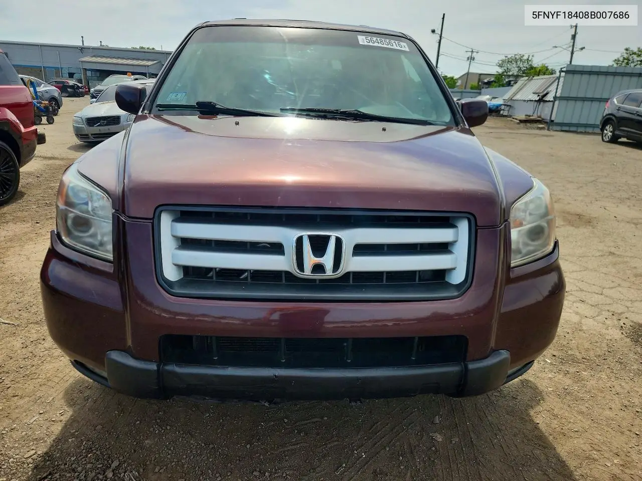 5FNYF18408B007686 2008 Honda Pilot Ex