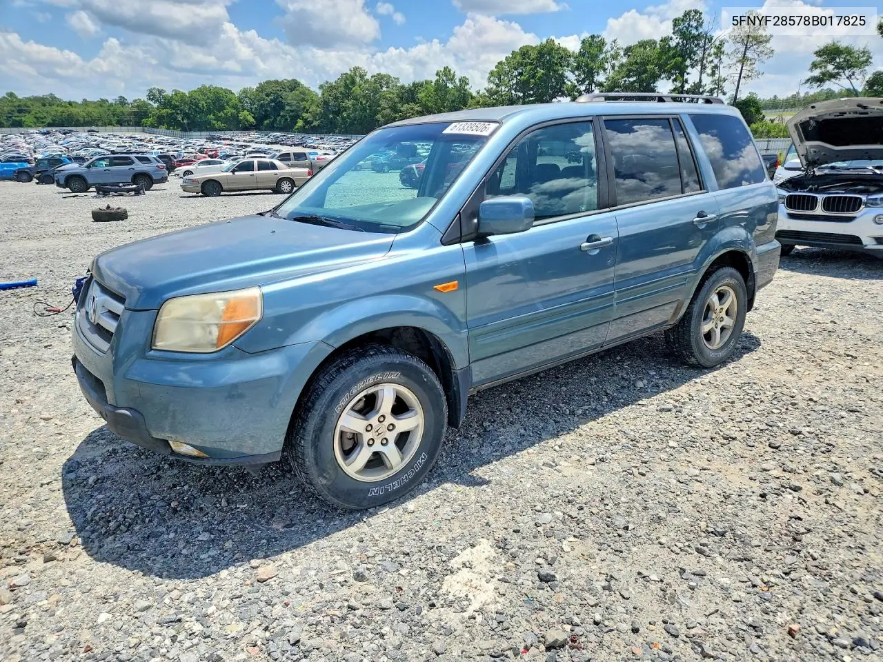 2008 Honda Pilot Exl VIN: 5FNYF28578B017825 Lot: 61339506
