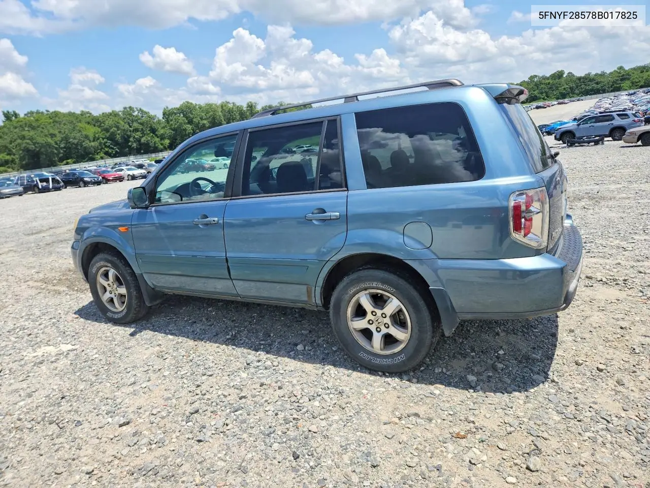 2008 Honda Pilot Exl VIN: 5FNYF28578B017825 Lot: 61339506