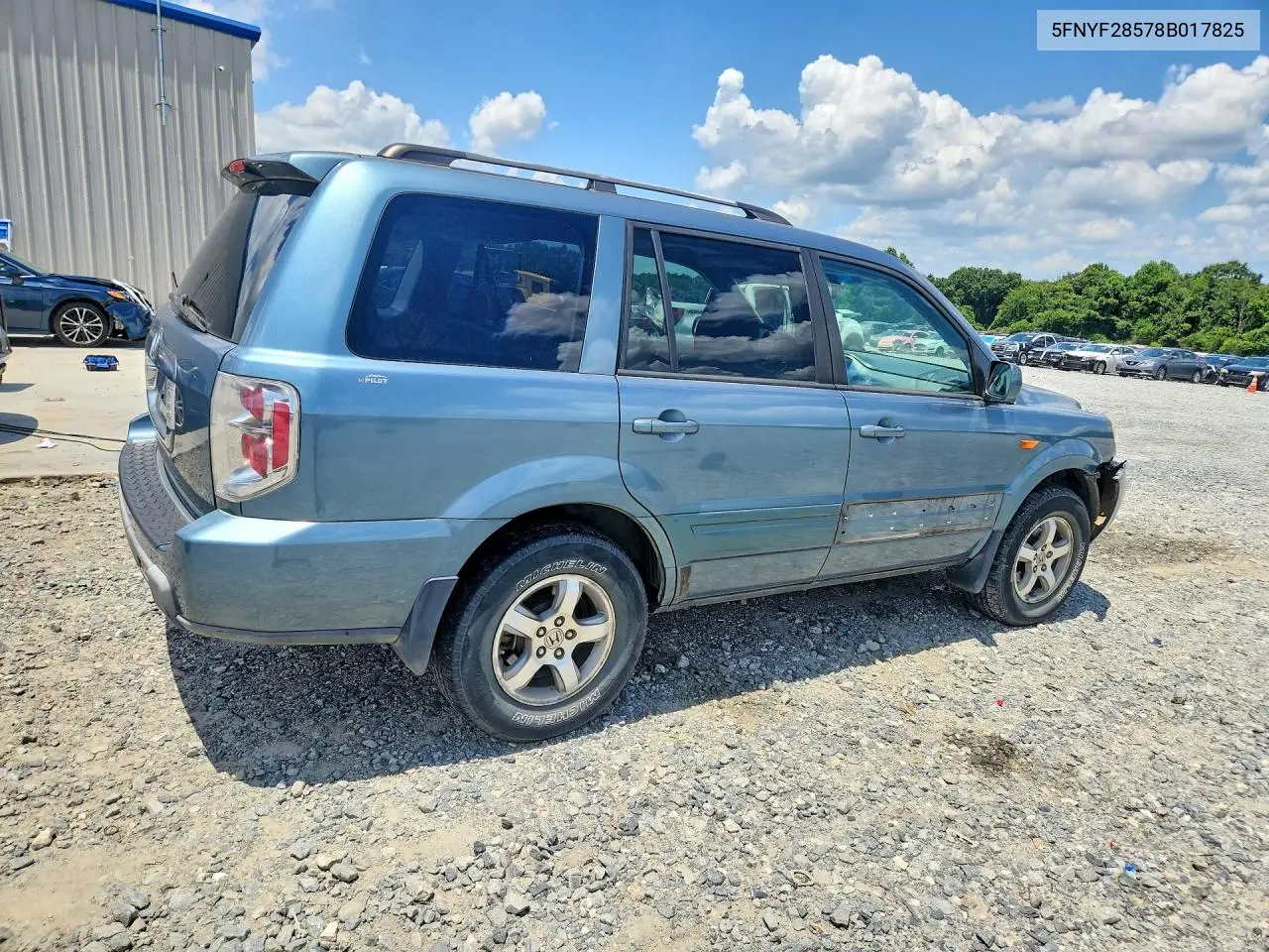 2008 Honda Pilot Exl VIN: 5FNYF28578B017825 Lot: 61339506