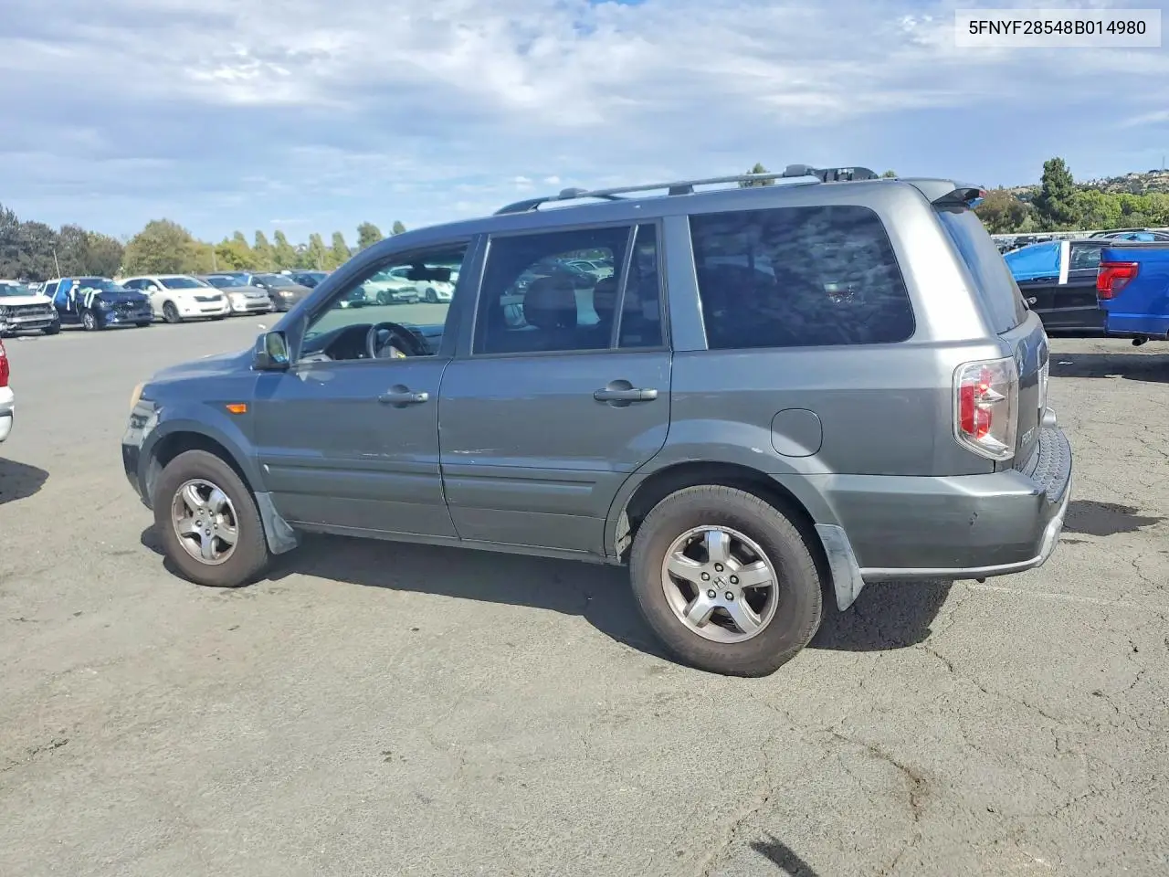 2008 Honda Pilot Ex VIN: 5FNYF28548B014980 Lot: 61762646