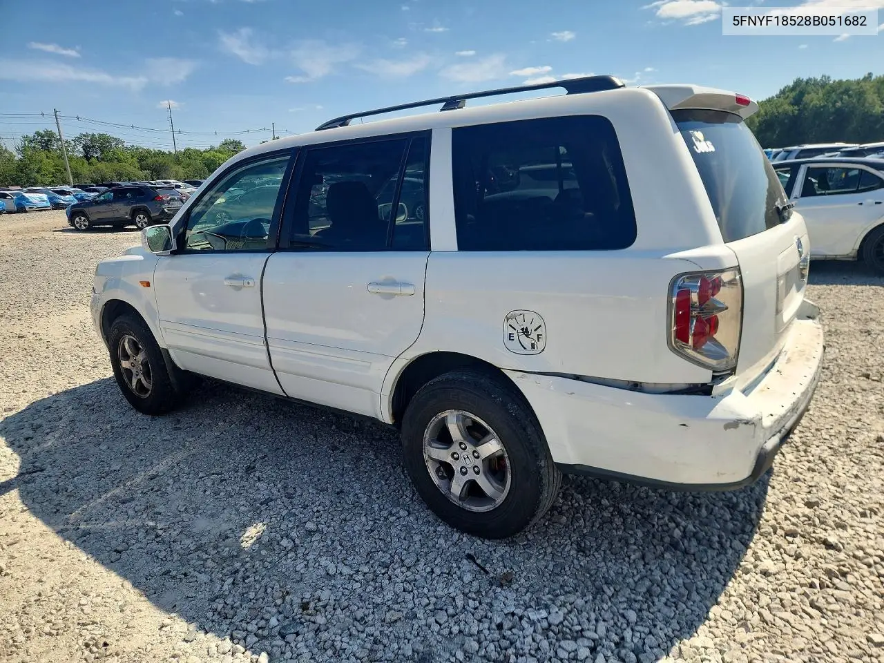 2008 Honda Pilot Exl VIN: 5FNYF18528B051682 Lot: 61847966