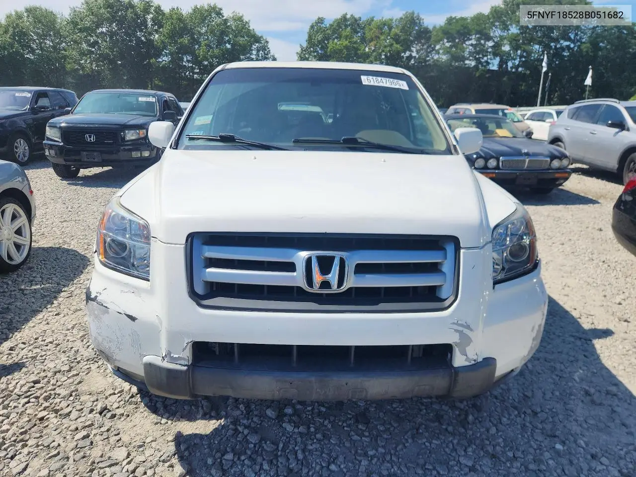 2008 Honda Pilot Exl VIN: 5FNYF18528B051682 Lot: 61847966
