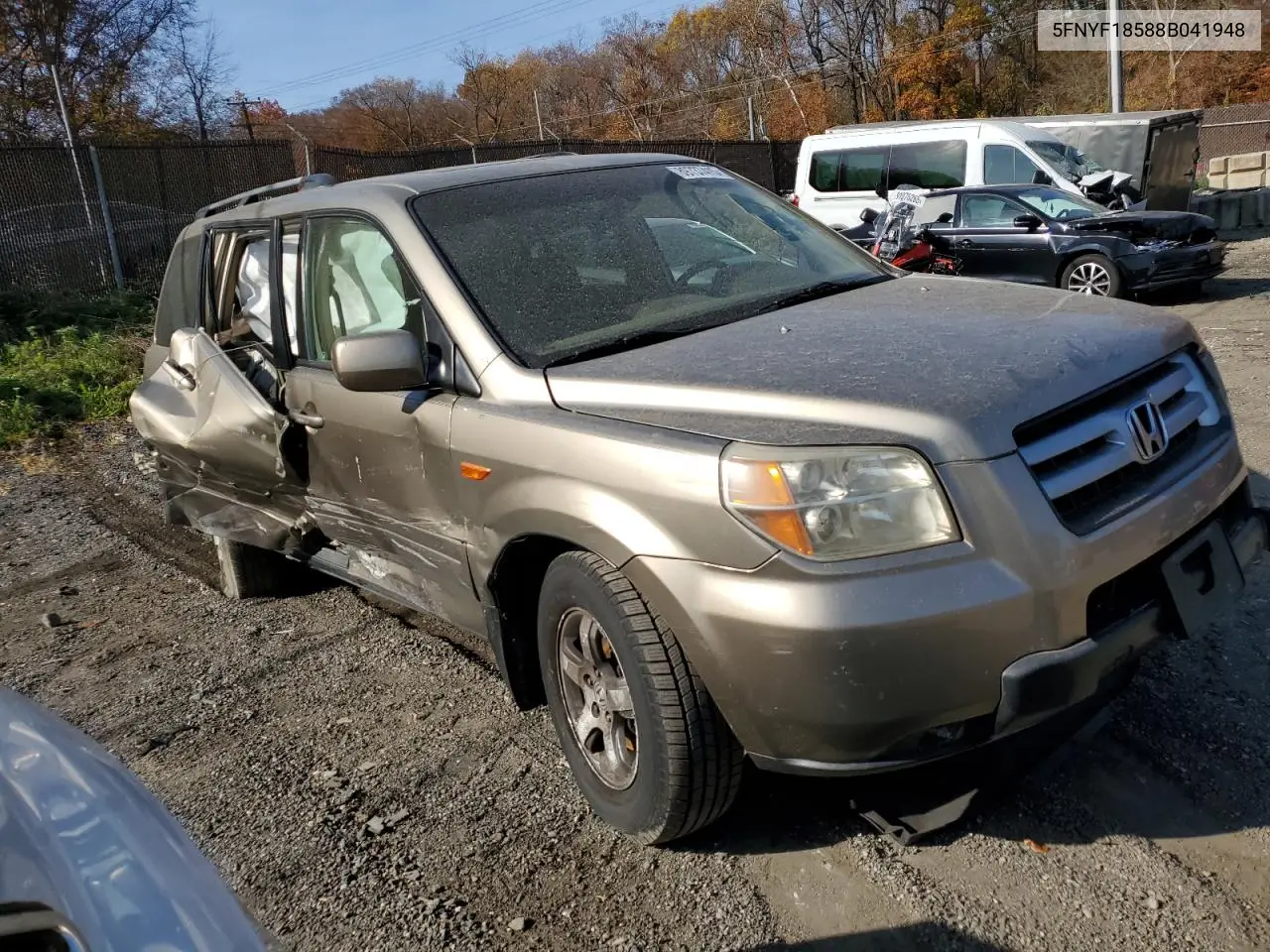 5FNYF18588B041948 2008 Honda Pilot Exl