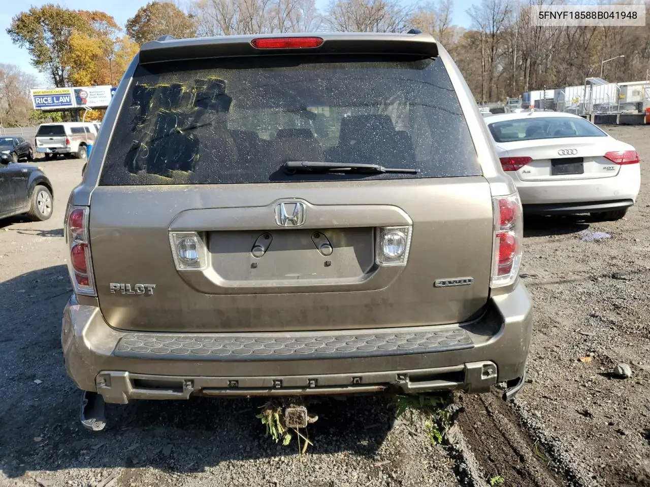 5FNYF18588B041948 2008 Honda Pilot Exl