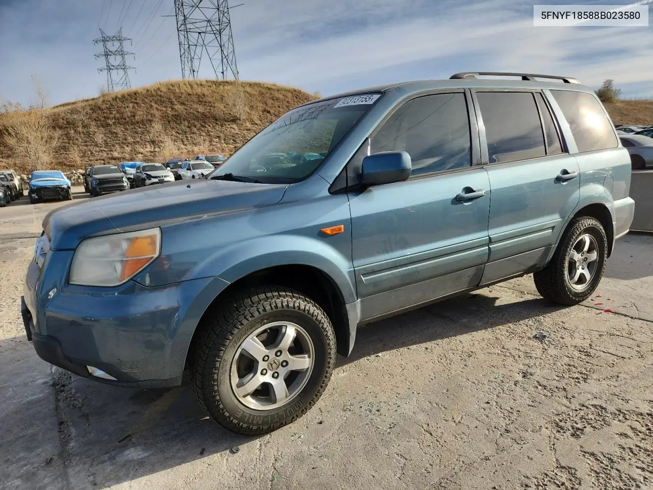 5FNYF18588B023580 2008 Honda Pilot Exl