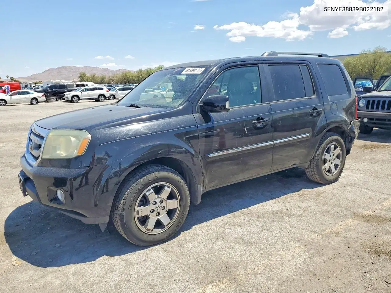 2009 Honda Pilot Touring VIN: 5FNYF38839B022182 Lot: 61389136