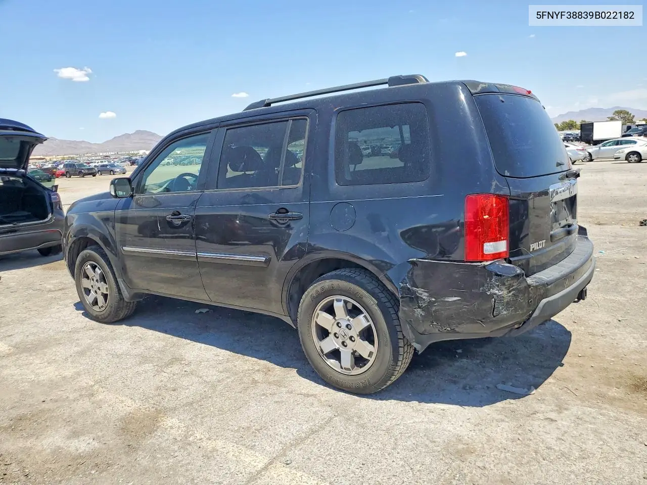 2009 Honda Pilot Touring VIN: 5FNYF38839B022182 Lot: 61389136