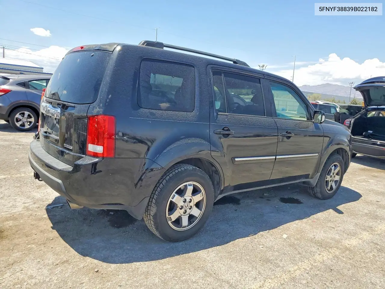 2009 Honda Pilot Touring VIN: 5FNYF38839B022182 Lot: 61389136
