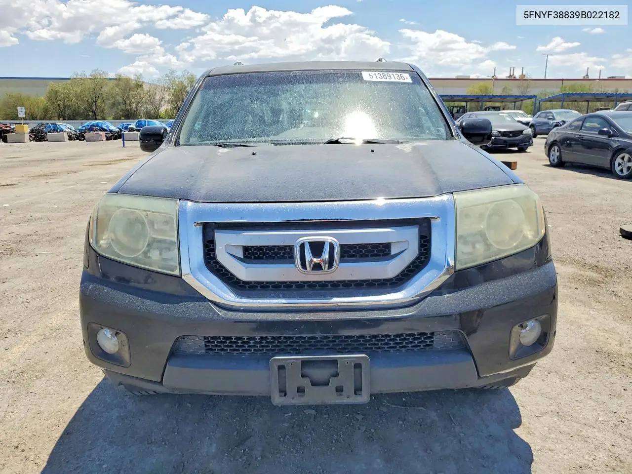 2009 Honda Pilot Touring VIN: 5FNYF38839B022182 Lot: 61389136