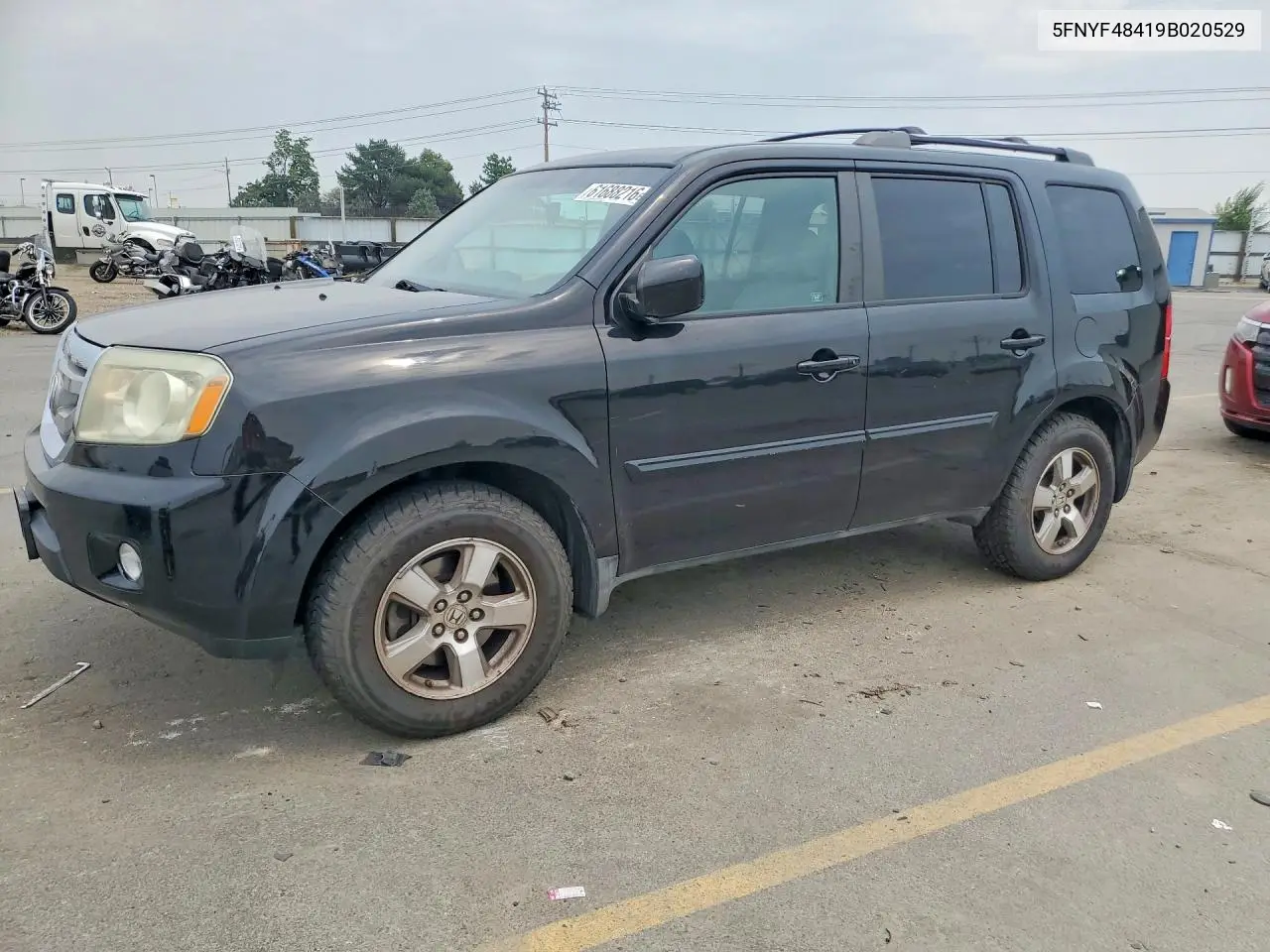 2009 Honda Pilot Ex VIN: 5FNYF48419B020529 Lot: 61688216