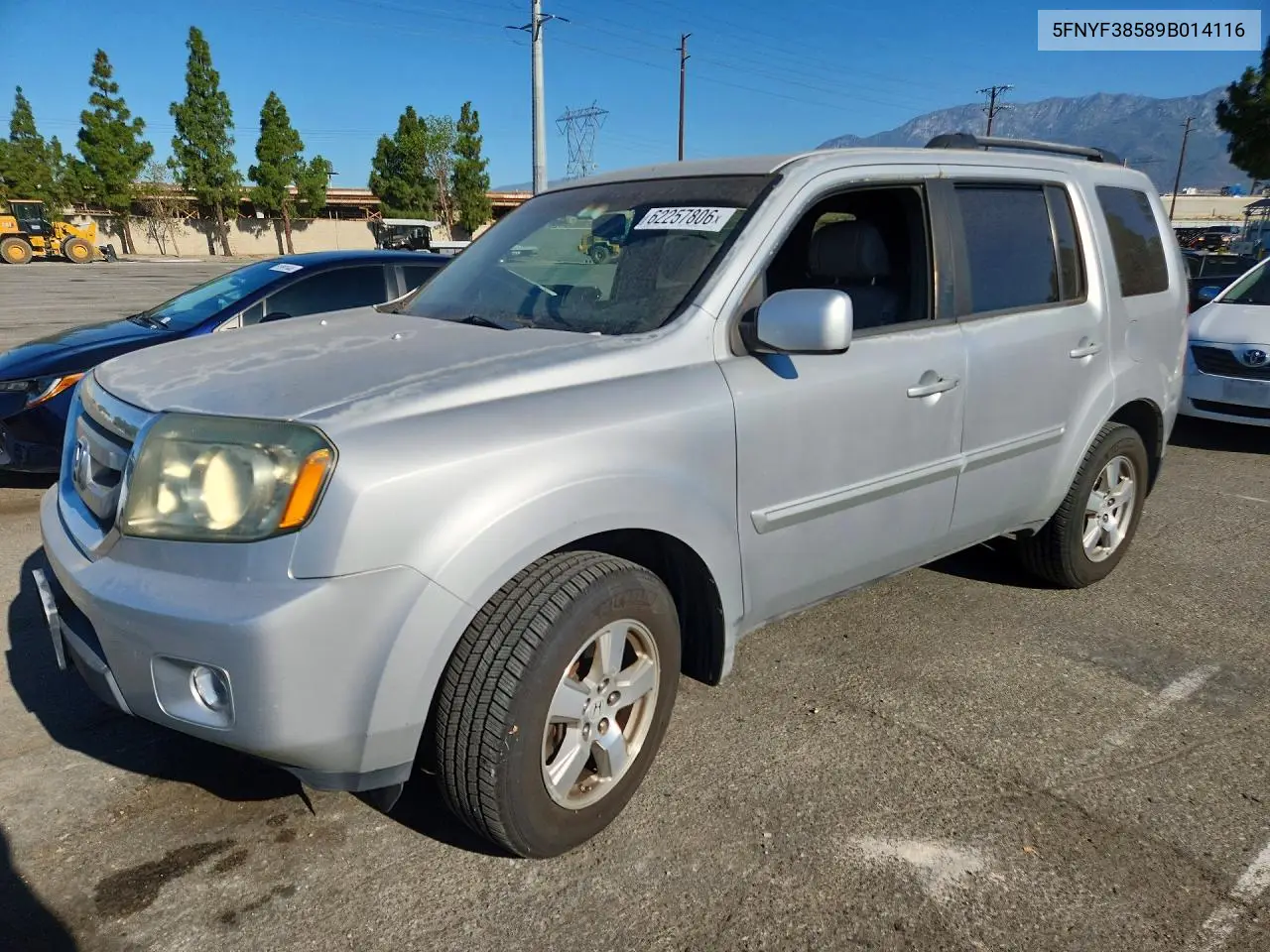 2009 Honda Pilot Exl VIN: 5FNYF38589B014116 Lot: 62257806