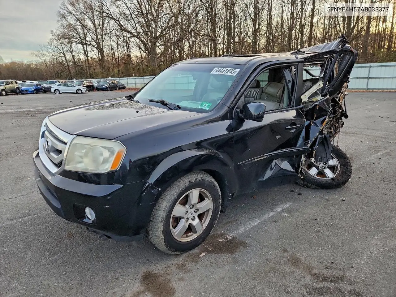 5FNYF4H57AB033377 2010 Honda Pilot Exl