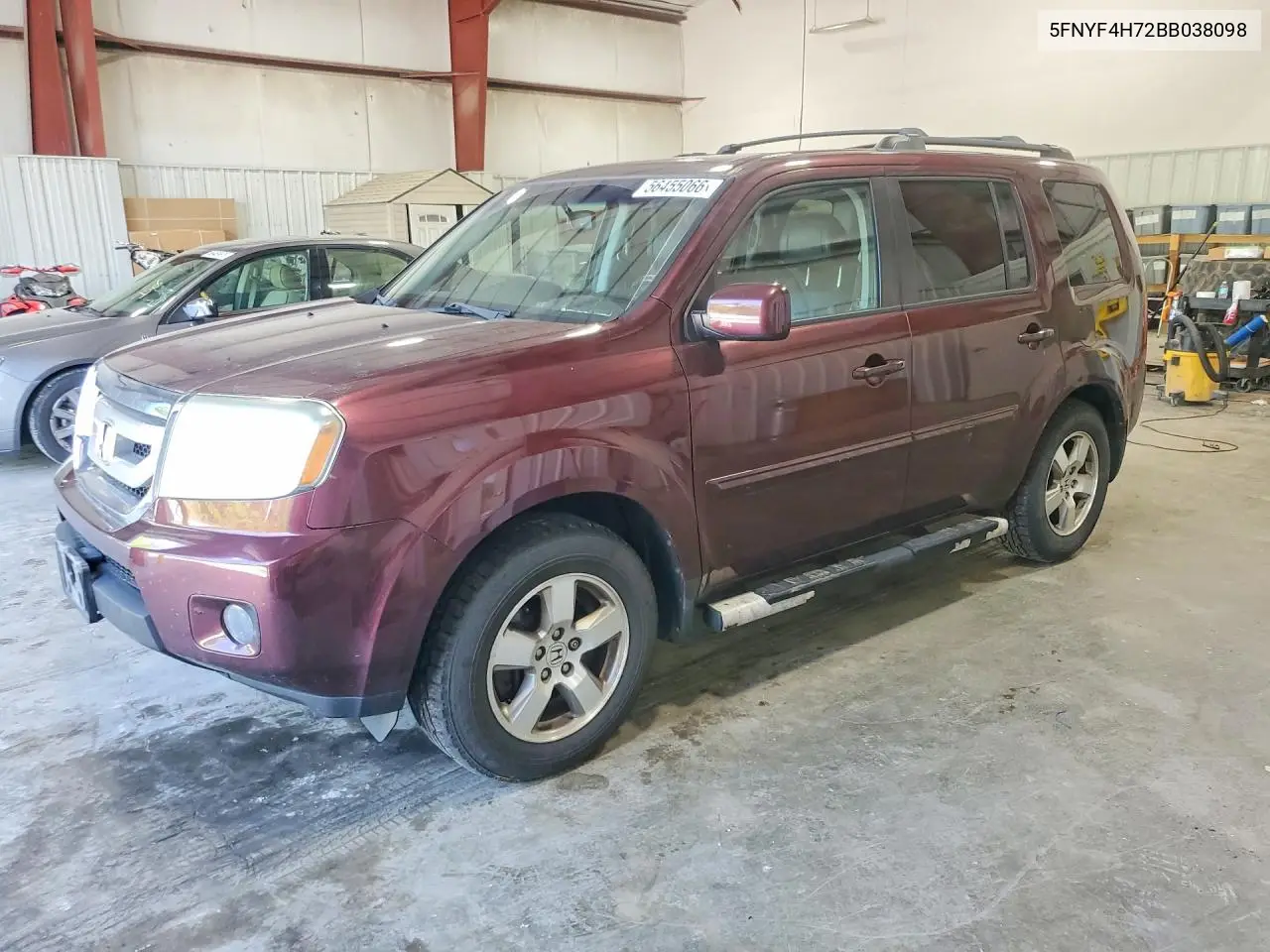 2011 Honda Pilot Exln VIN: 5FNYF4H72BB038098 Lot: 56455066