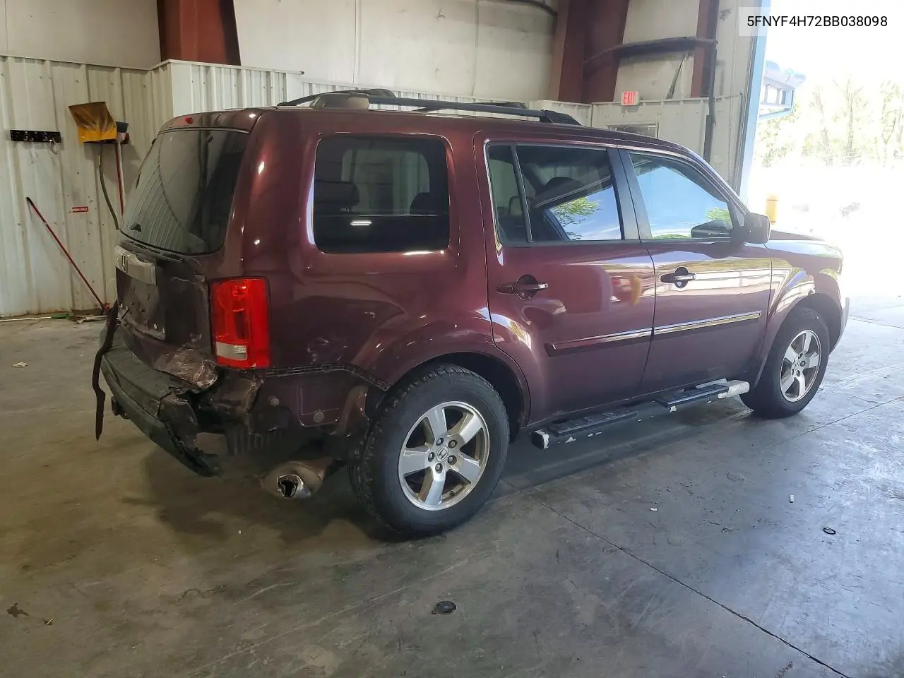 2011 Honda Pilot Exln VIN: 5FNYF4H72BB038098 Lot: 56455066