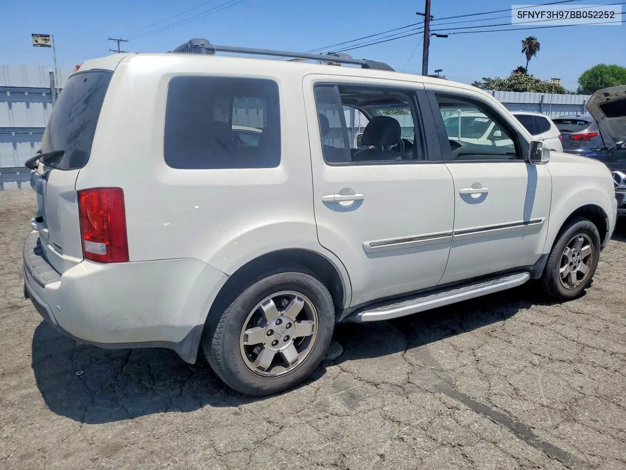 2011 Honda Pilot Touring VIN: 5FNYF3H97BB052252 Lot: 59843766