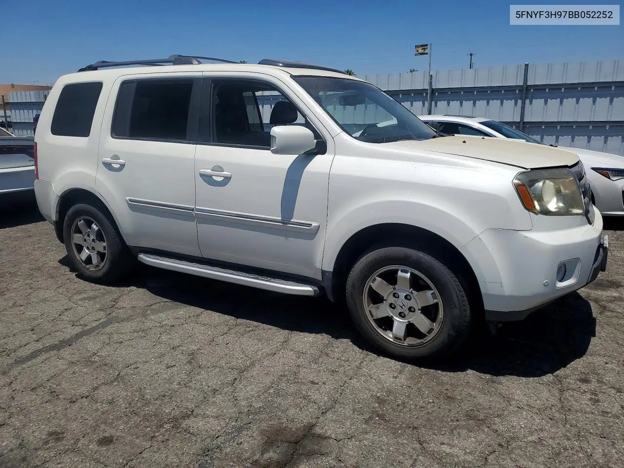 2011 Honda Pilot Touring VIN: 5FNYF3H97BB052252 Lot: 59843766