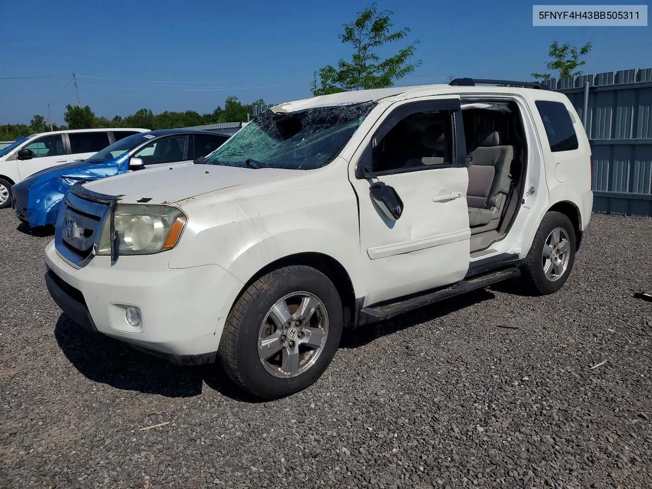 2011 Honda Pilot Ex VIN: 5FNYF4H43BB505311 Lot: 60134986