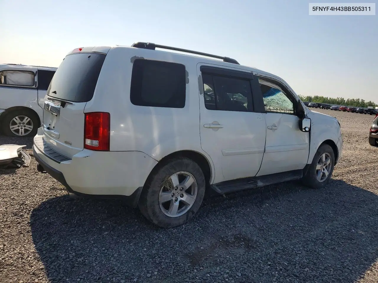 2011 Honda Pilot Ex VIN: 5FNYF4H43BB505311 Lot: 60134986