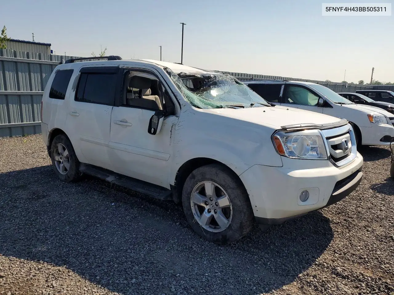 2011 Honda Pilot Ex VIN: 5FNYF4H43BB505311 Lot: 60134986