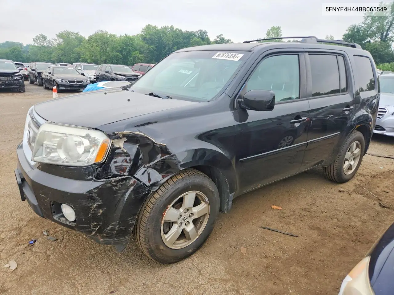 2011 Honda Pilot Ex VIN: 5FNYF4H44BB065549 Lot: 60676096