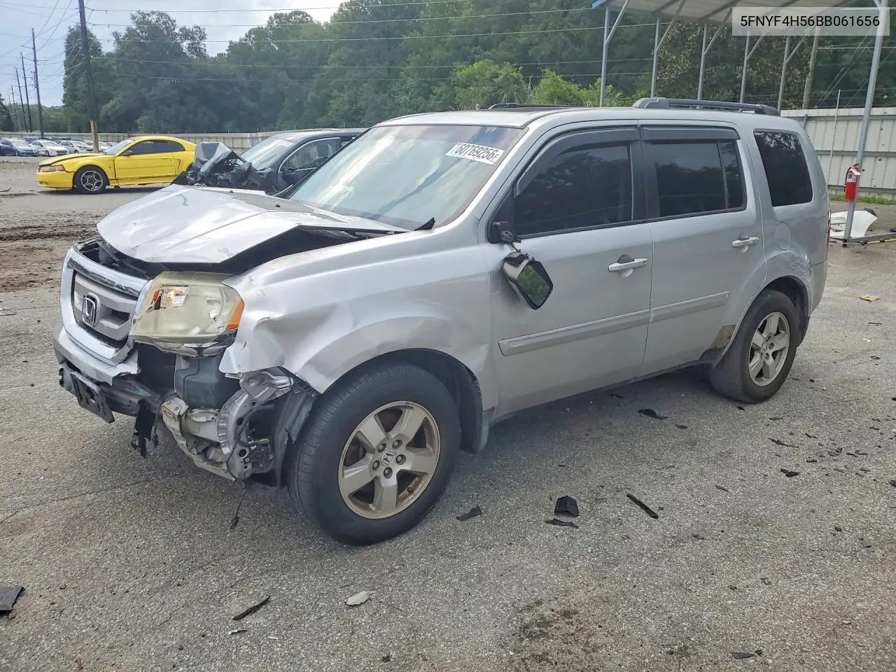 2011 Honda Pilot Exl VIN: 5FNYF4H56BB061656 Lot: 60769256