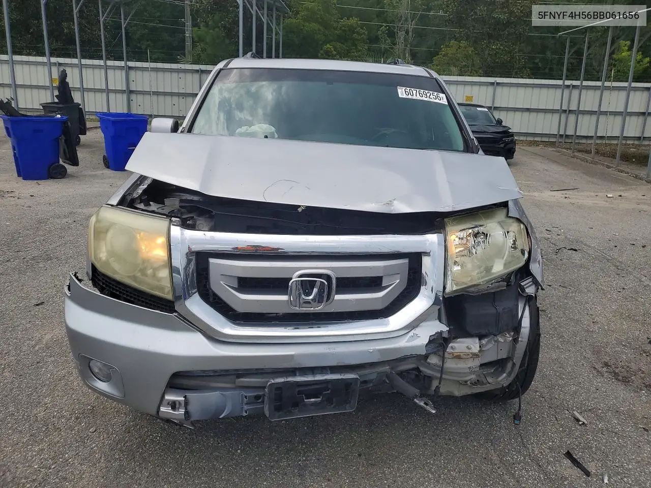2011 Honda Pilot Exl VIN: 5FNYF4H56BB061656 Lot: 60769256