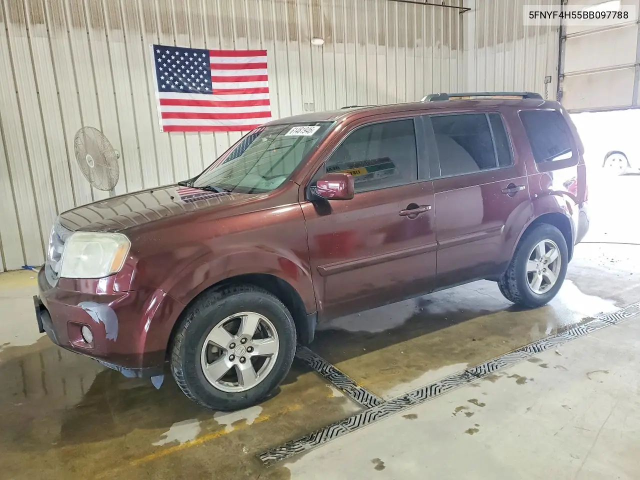 2011 Honda Pilot Exl VIN: 5FNYF4H55BB097788 Lot: 61481946