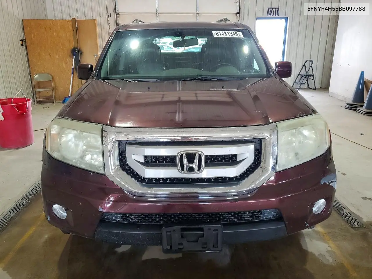 2011 Honda Pilot Exl VIN: 5FNYF4H55BB097788 Lot: 61481946