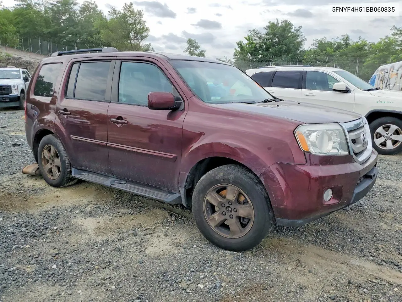 2011 Honda Pilot Exl VIN: 5FNYF4H51BB060835 Lot: 61581696