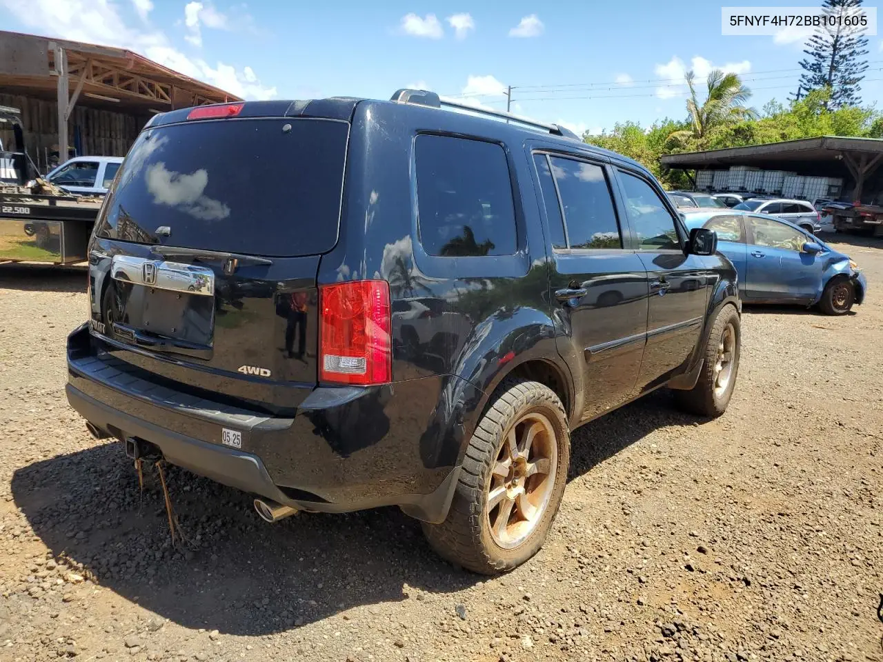 5FNYF4H72BB101605 2011 Honda Pilot Exln