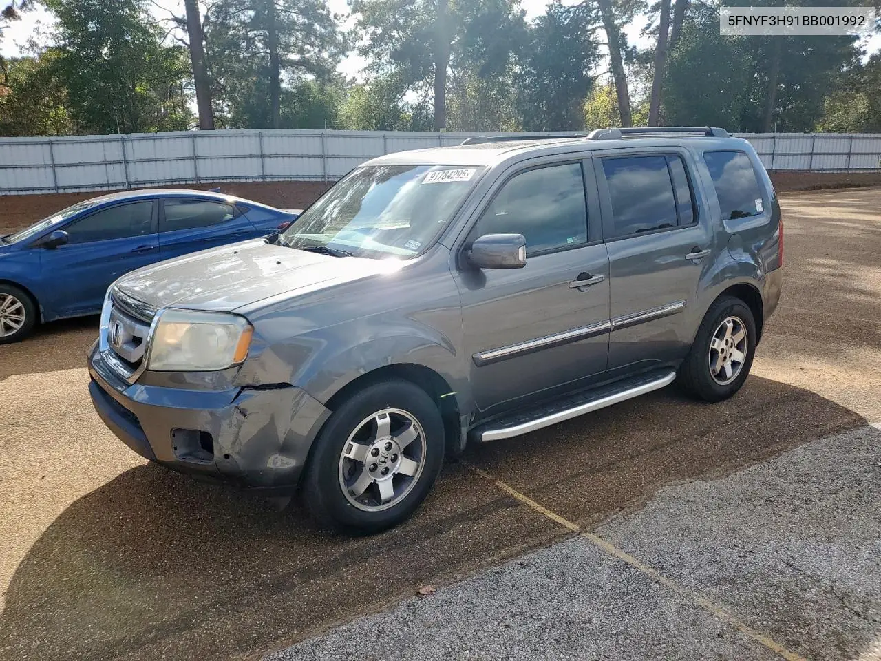5FNYF3H91BB001992 2011 Honda Pilot Touring