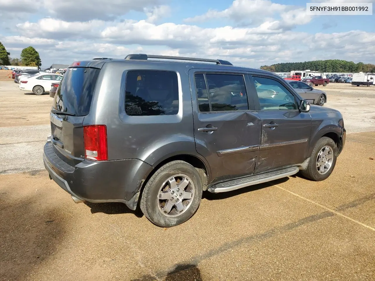 5FNYF3H91BB001992 2011 Honda Pilot Touring
