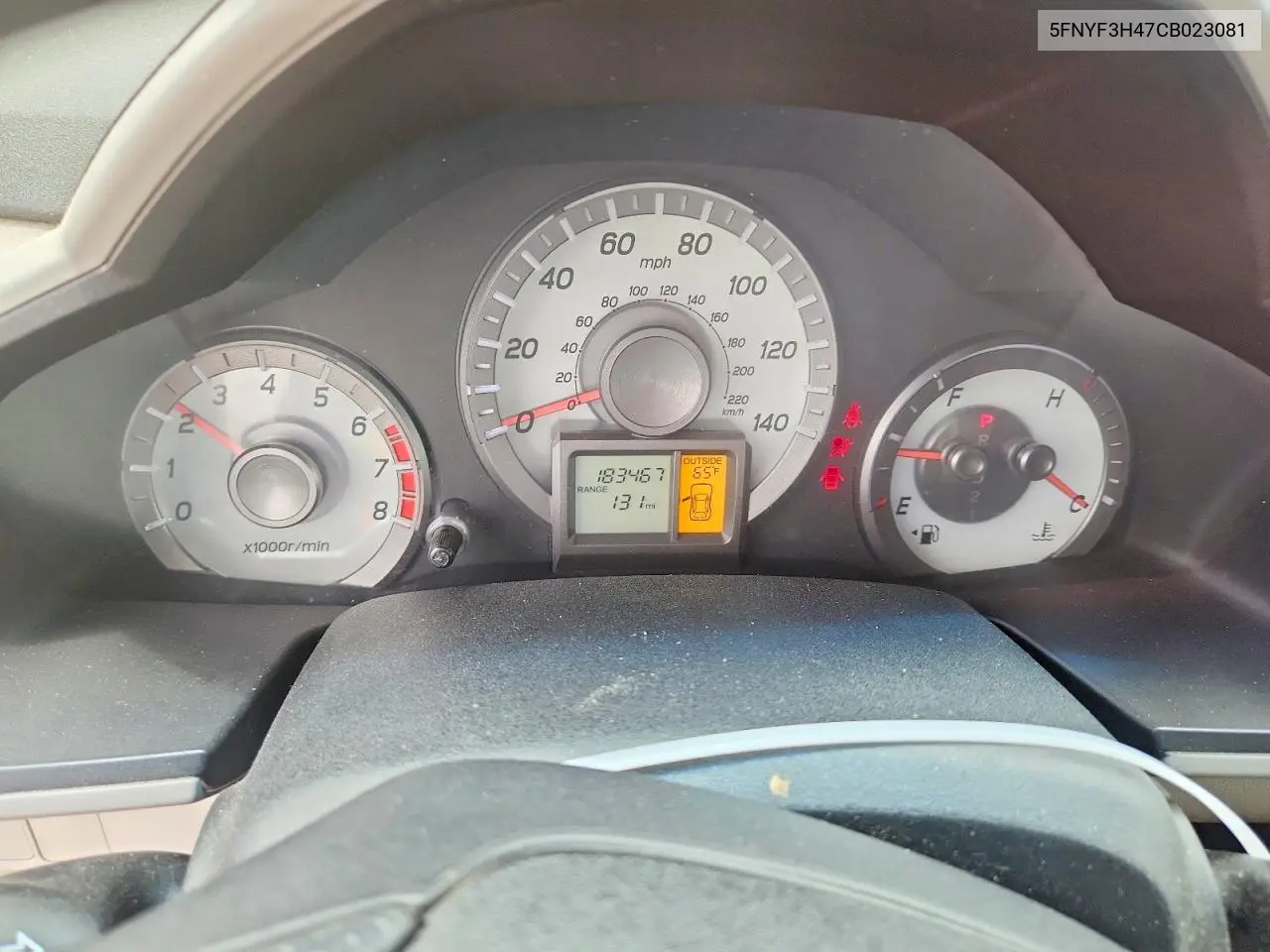 2012 Honda Pilot Ex VIN: 5FNYF3H47CB023081 Lot: 55311456