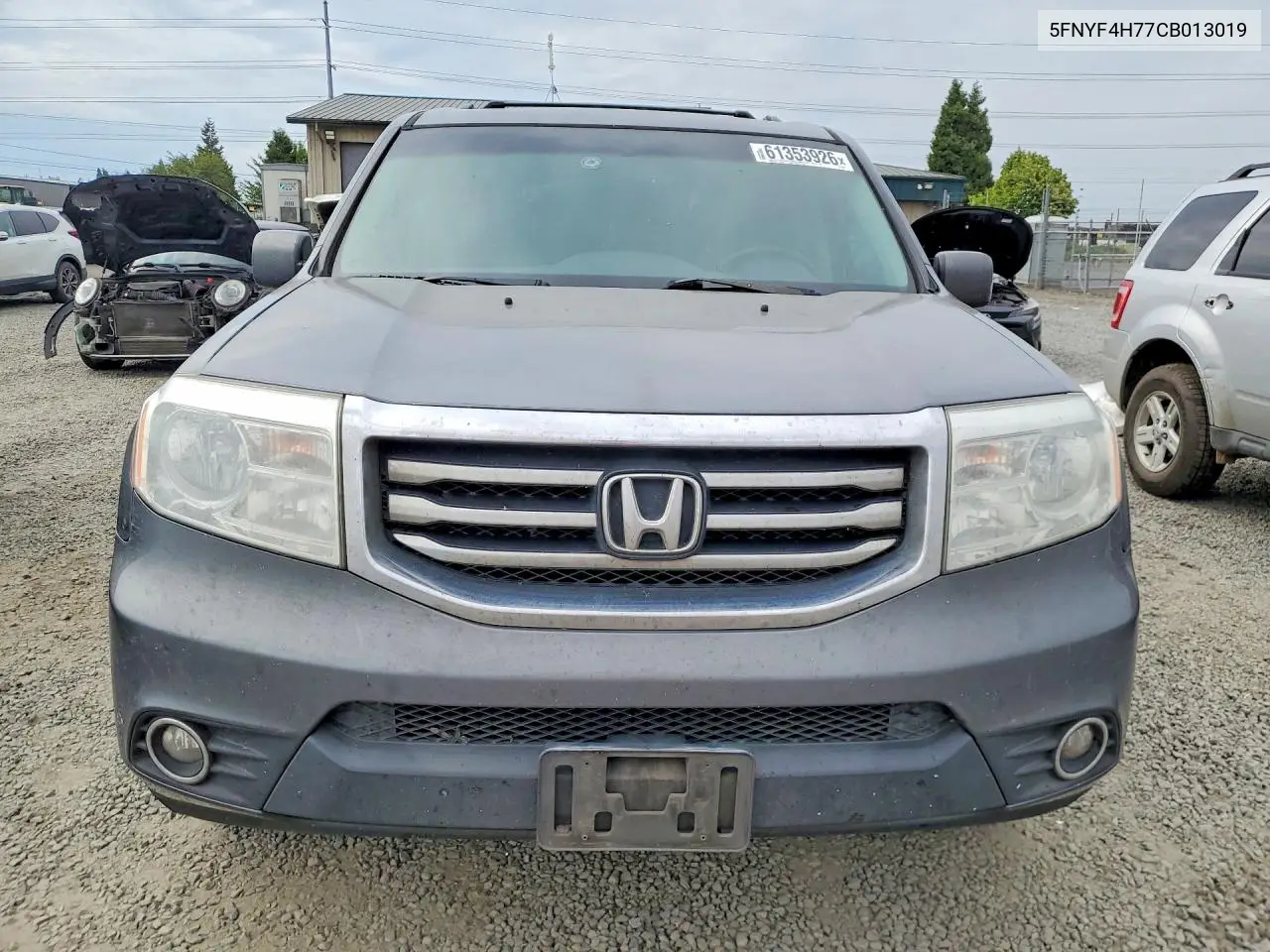 2012 Honda Pilot Exln VIN: 5FNYF4H77CB013019 Lot: 61353926