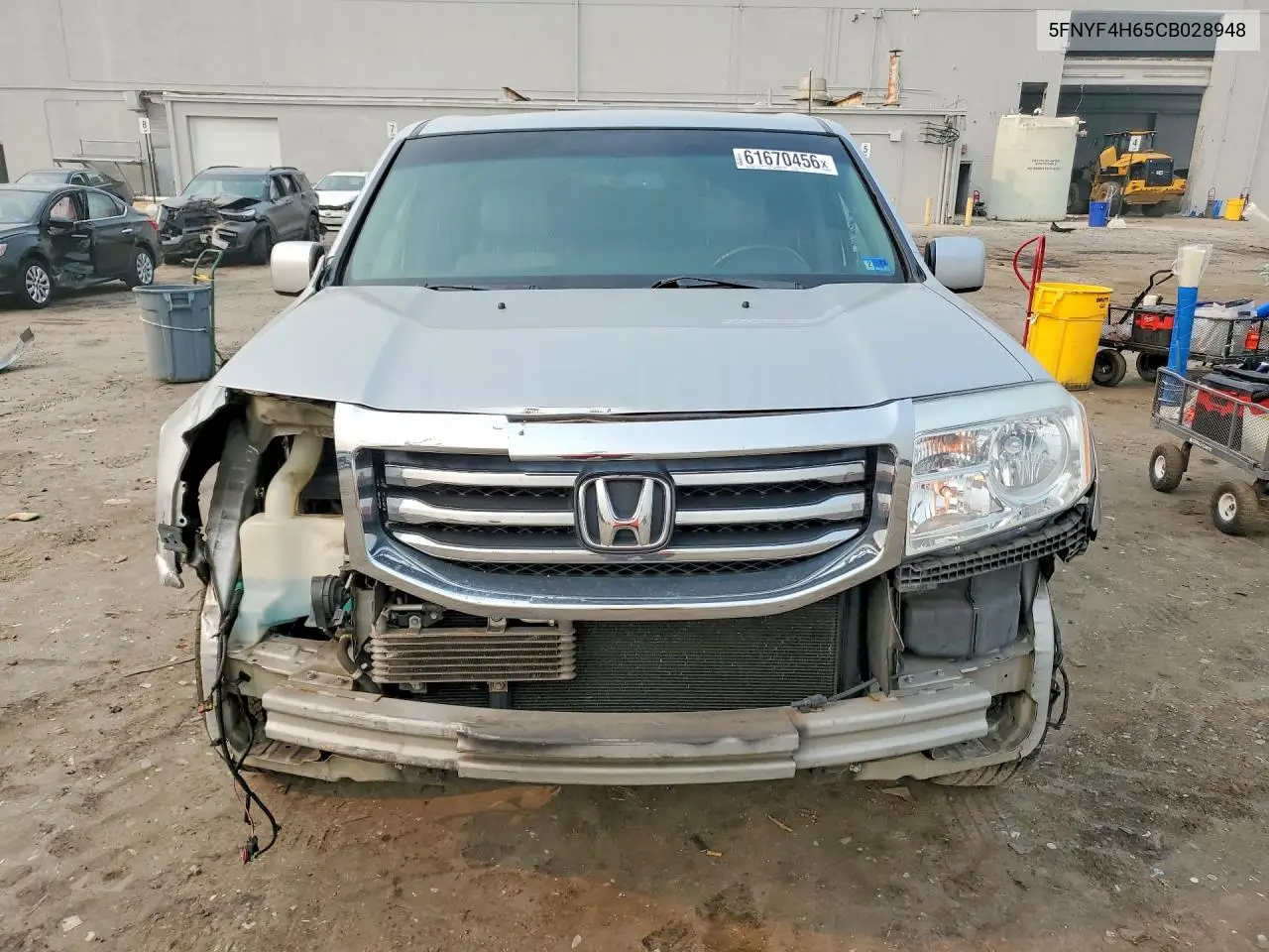 2012 Honda Pilot Exl VIN: 5FNYF4H65CB028948 Lot: 61670456