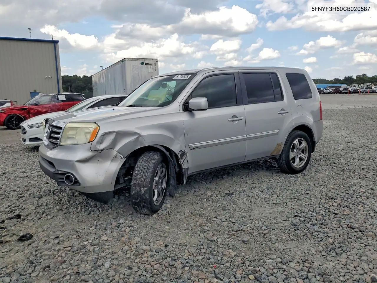 2012 Honda Pilot Exl VIN: 5FNYF3H60CB020587 Lot: 61796536