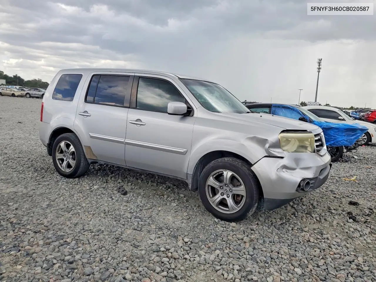 2012 Honda Pilot Exl VIN: 5FNYF3H60CB020587 Lot: 61796536