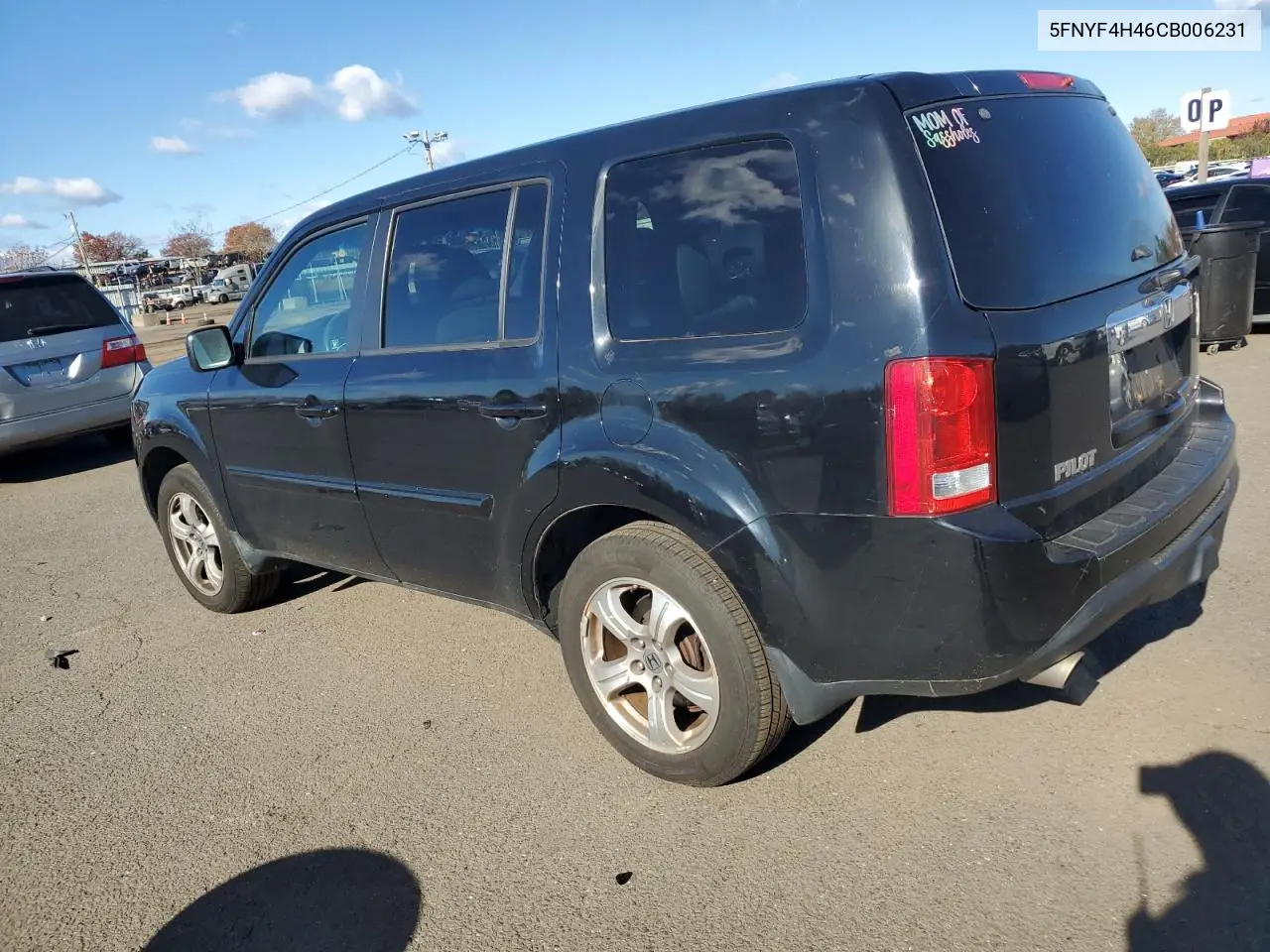 5FNYF4H46CB006231 2012 Honda Pilot Ex