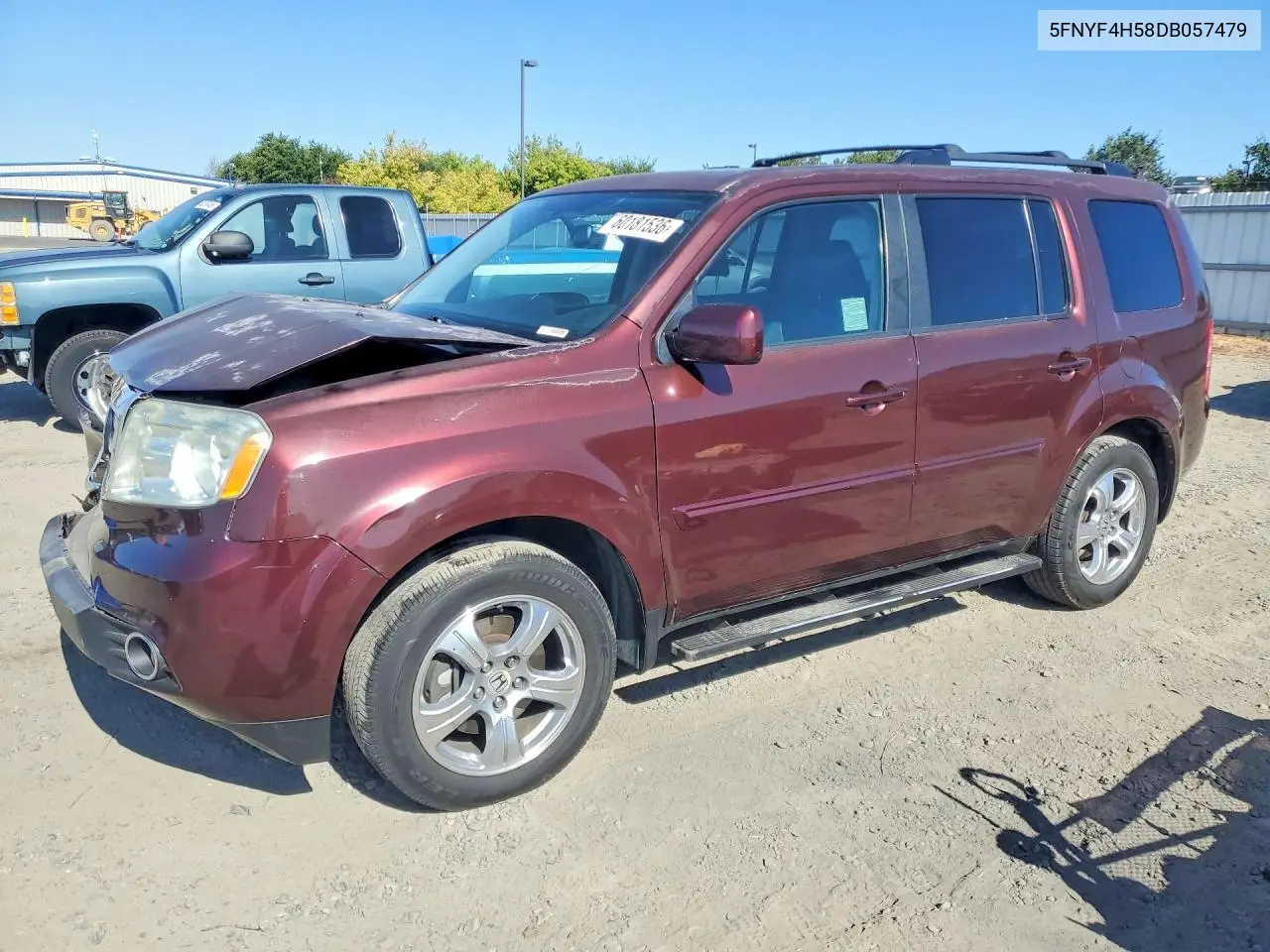 2013 Honda Pilot Exl VIN: 5FNYF4H58DB057479 Lot: 60181536